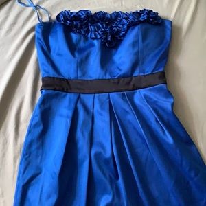 Max and Cleo blue satin dress